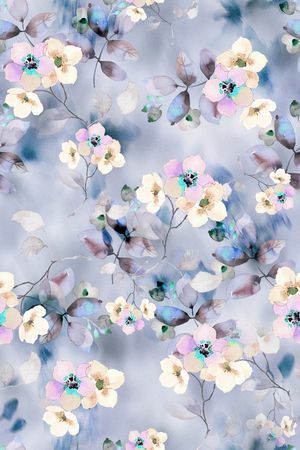 水彩花卉印花花型图片
