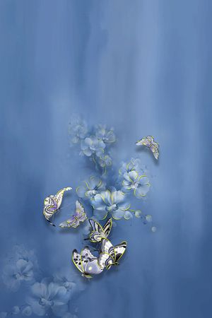 蝴蝶印花花型图片