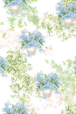 花瓶印花花型图片