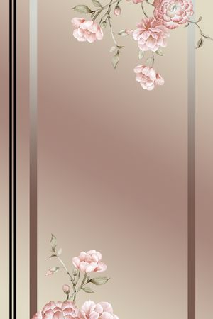 手绘大花印花花型图片