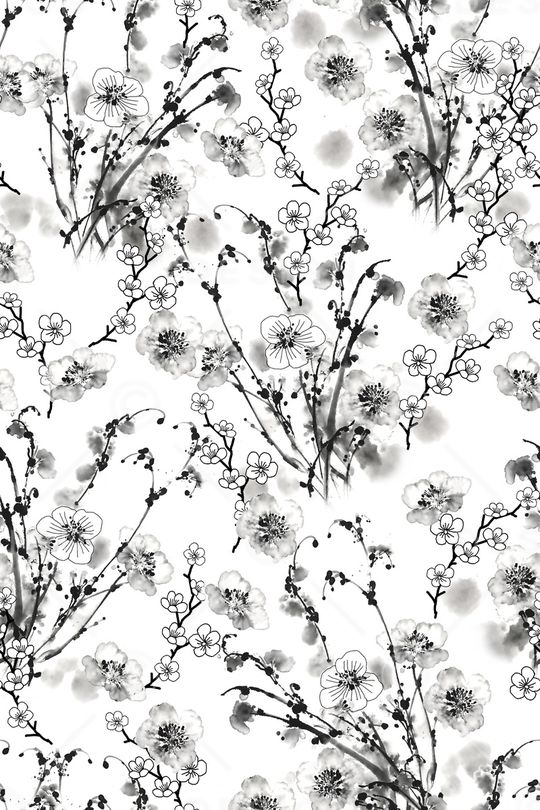 梅花印花花型图片