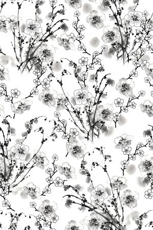 梅花印花花型图片