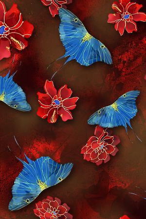 花卉印花花型图片