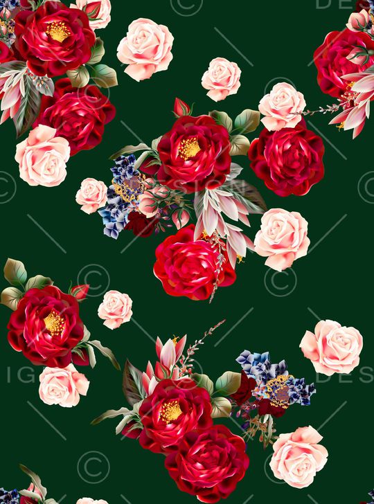花卉印花花型图片