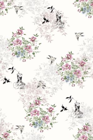 花卉印花花型图片