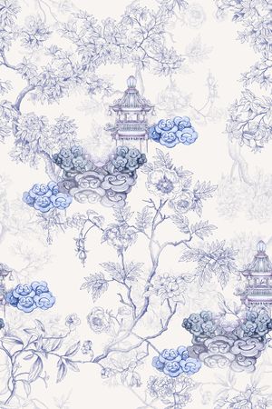 中国风印花花型图片