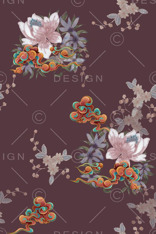 花卉印花花型图片