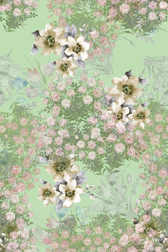 小碎花印花花型图片