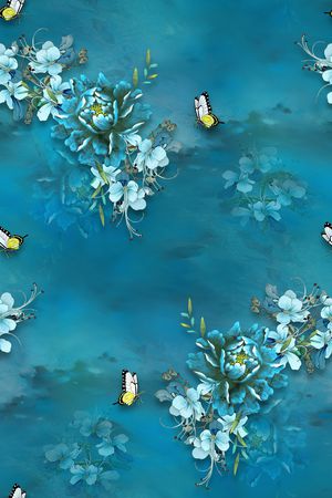 中国风印花花型图片