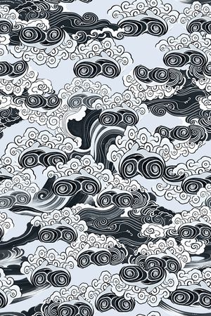 中国风印花花型图片