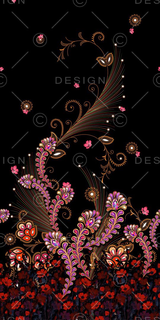 定位花印花花型图片