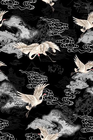 真丝印花花型图片
