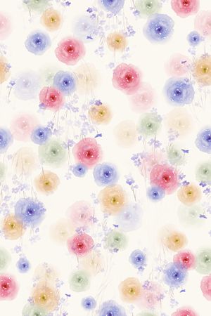 春夏花型印花花型图片