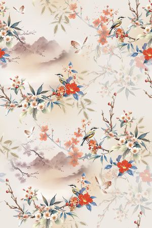 花卉印花花型图片