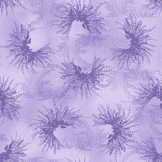 薰衣草印花花型图片