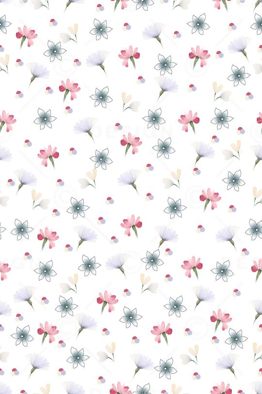 满版散花印花花型图片