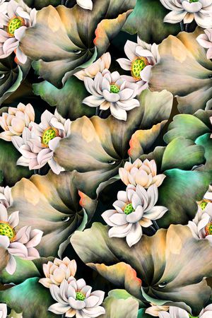 中国风印花花型图片