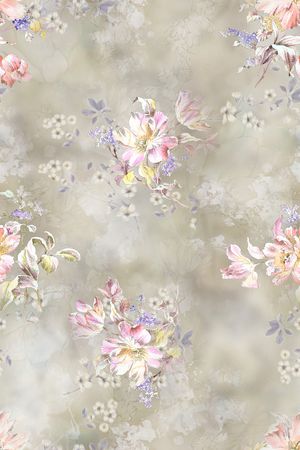 真丝印花花型图片