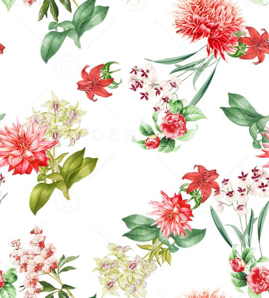 花卉印花花型图片