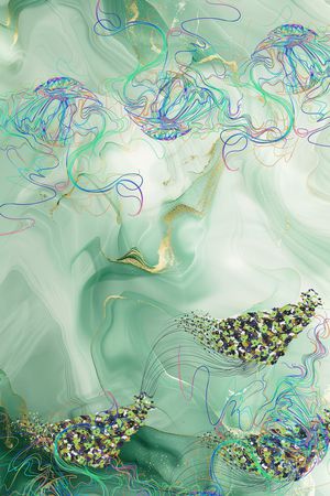 线条印花花型图片