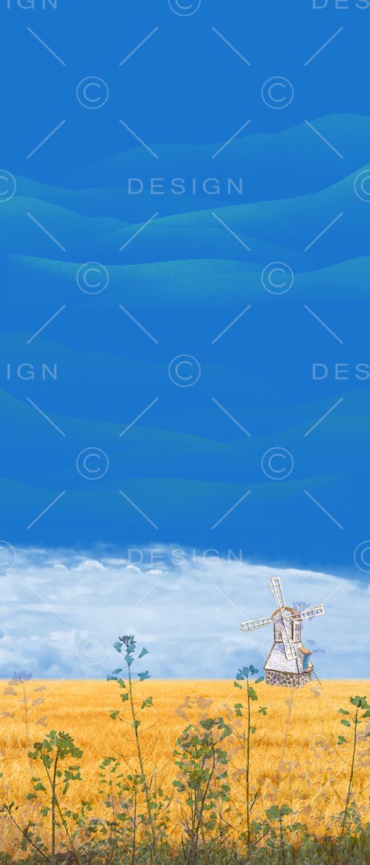 天空印花花型图片