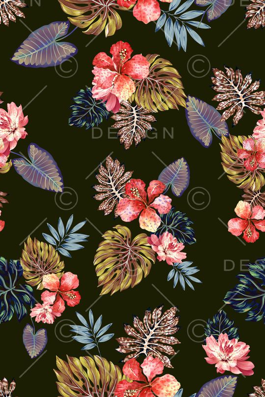 花卉印花花型图片