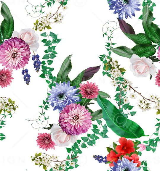 花卉印花花型图片