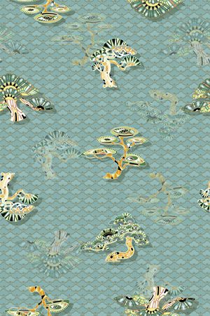 中国风印花花型图片