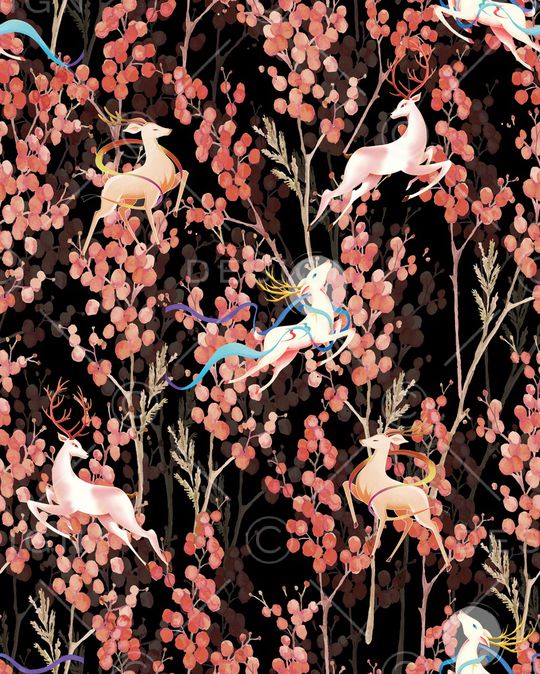 影花印花花型图片