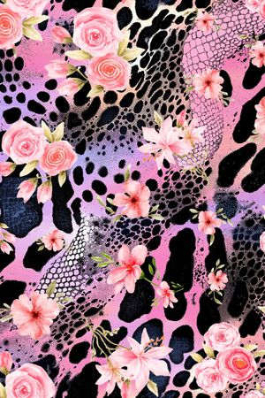 抽象印花花型图片