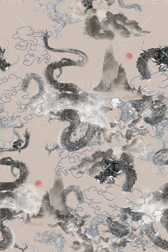 龙印花花型图片