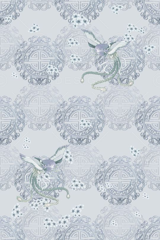 古典花纹印花花型图片