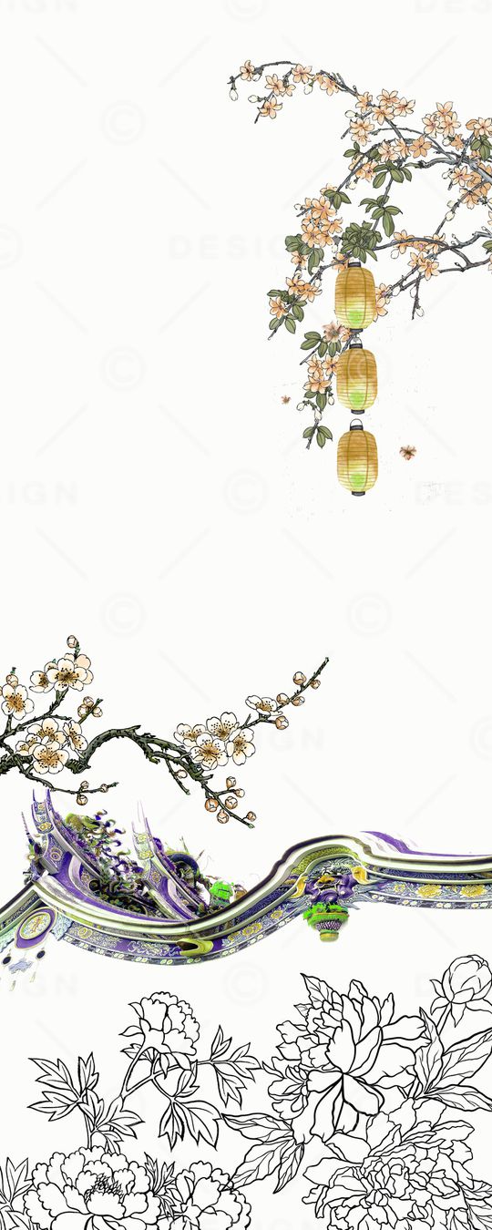 梅花印花花型图片