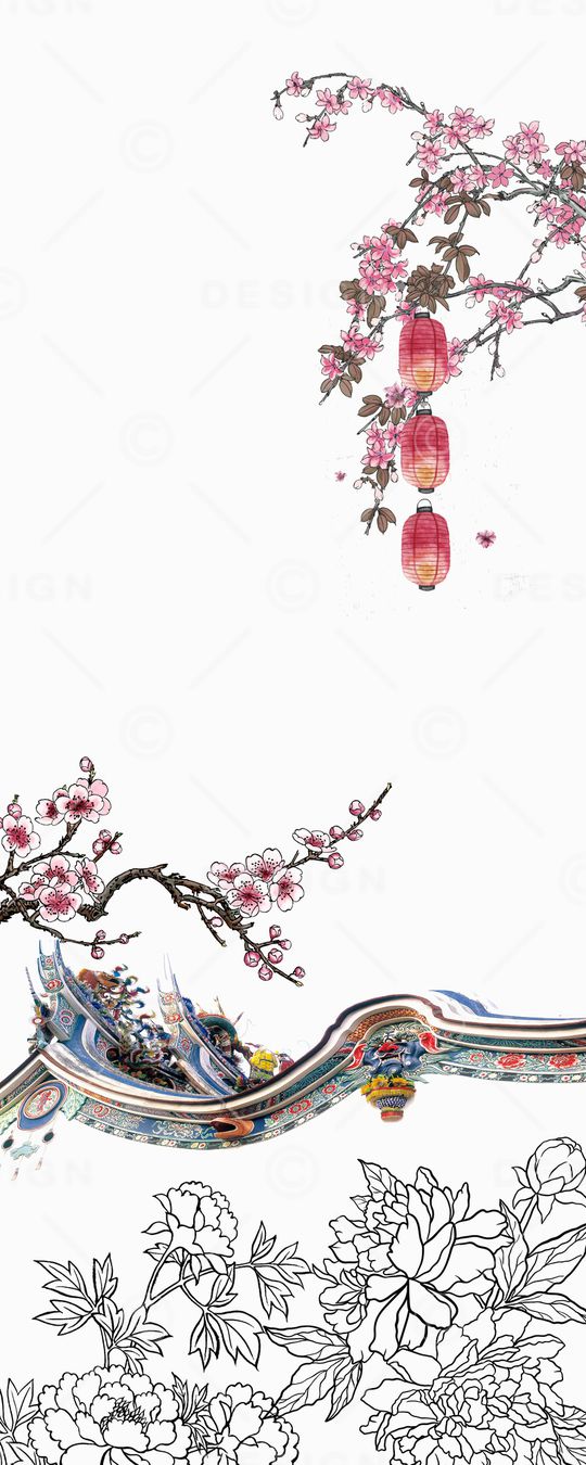 梅花印花花型图片
