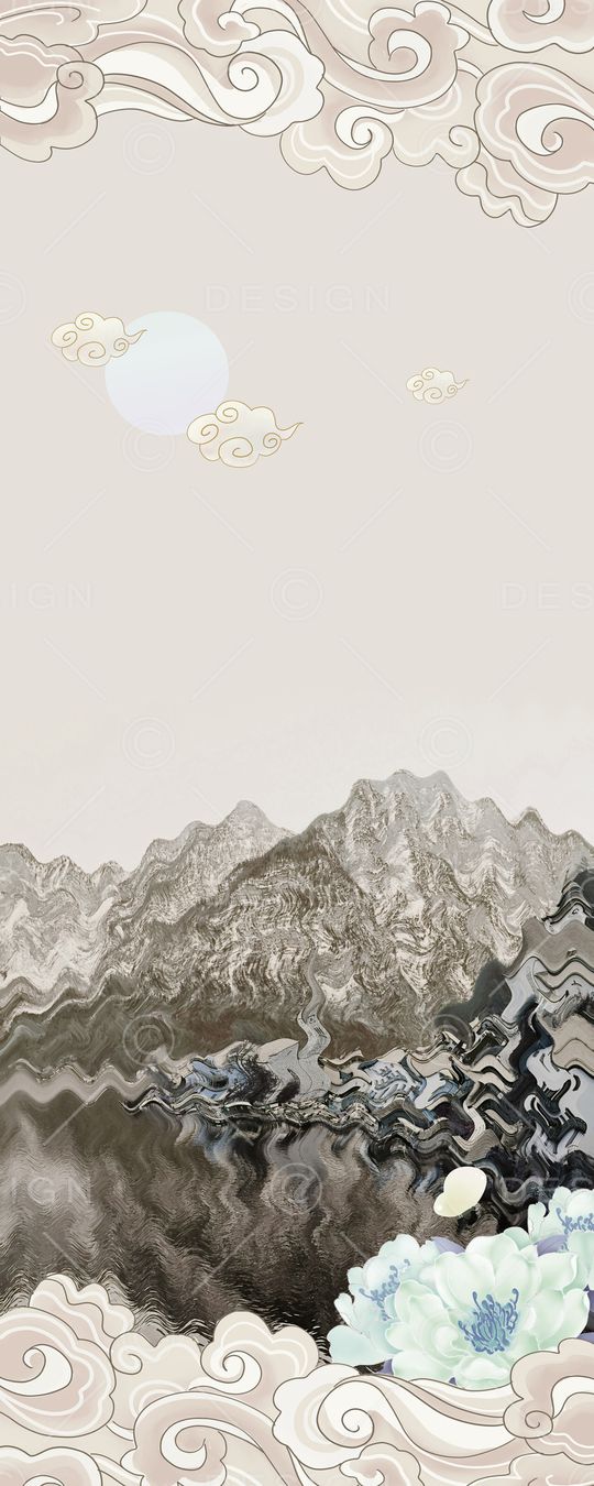 牡丹印花花型图片