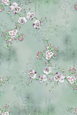 中国风印花花型图片
