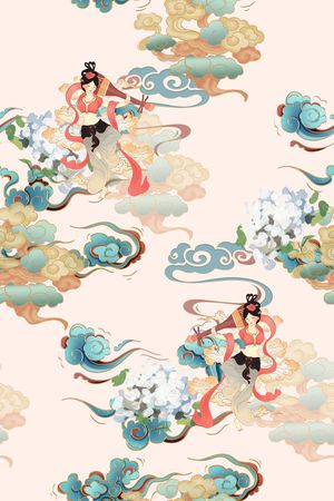 花卉印花花型图片