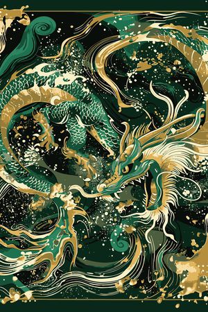中国风印花花型图片