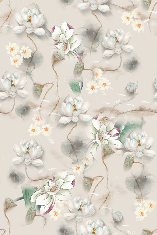 中国风印花花型图片