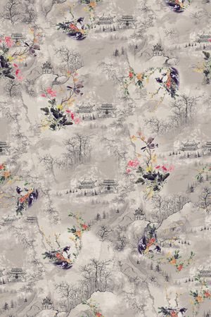 中国风印花花型图片