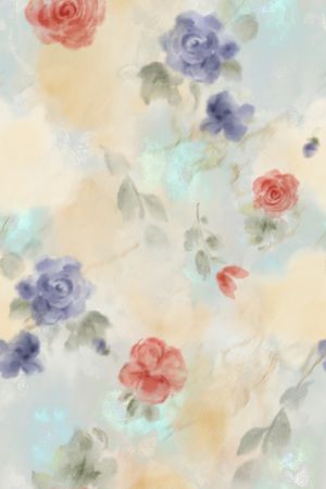 绿植树叶印花花型图片