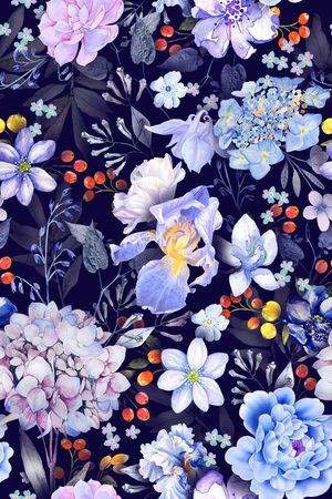 影花印花花型图片