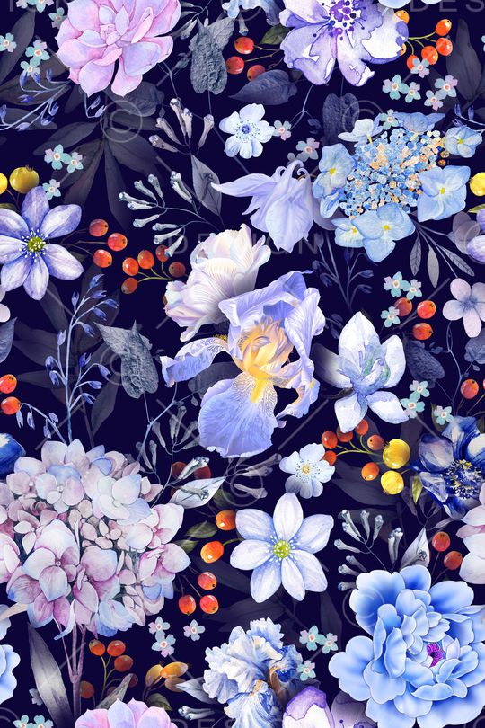 影花印花花型图片