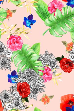 花卉印花花型图片
