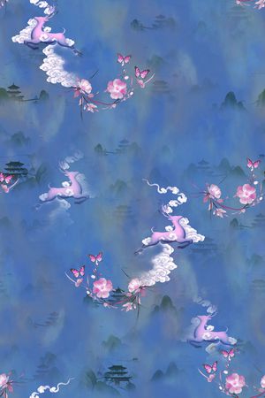 中国风印花花型图片
