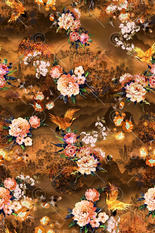 鸟印花花型图片