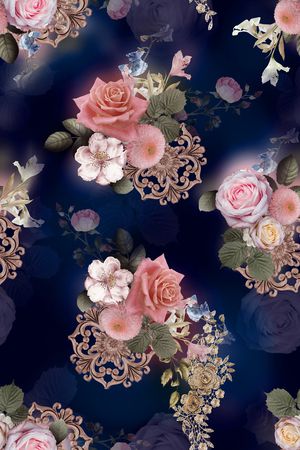 中东印花花型图片