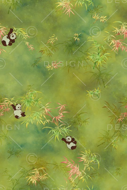 熊猫印花花型图片