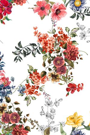 花卉印花花型图片