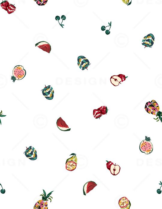 菠萝印花花型图片